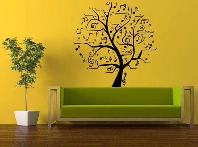 Wall Decal Vinyl Sticker Decals Peal & Stick Cheap Free Shipping Music Tree Notes On Branch L443 - image 1