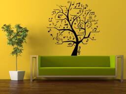 Wall Decal Vinyl Sticker Decals Peal & Stick Cheap Free Shipping Music Tree Notes On Branch L443 - thumbnail 1