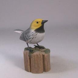 Hermit Warbler Bird Wood Carving - thumbnail 2
