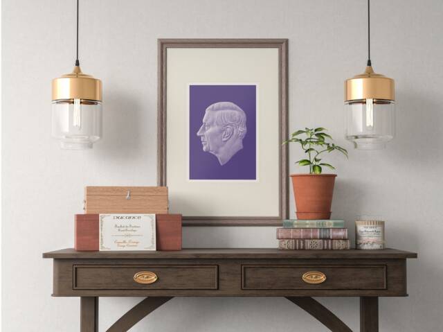 Royal Stamp - King Charles Print, England Queen Home Prints, Wall Art, Art Lounge, Living Room Prints - image 1