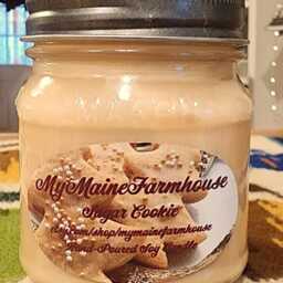 Sugar Cookie Soy Candle Handmade Maine Farmhouse Scent - thumbnail 3