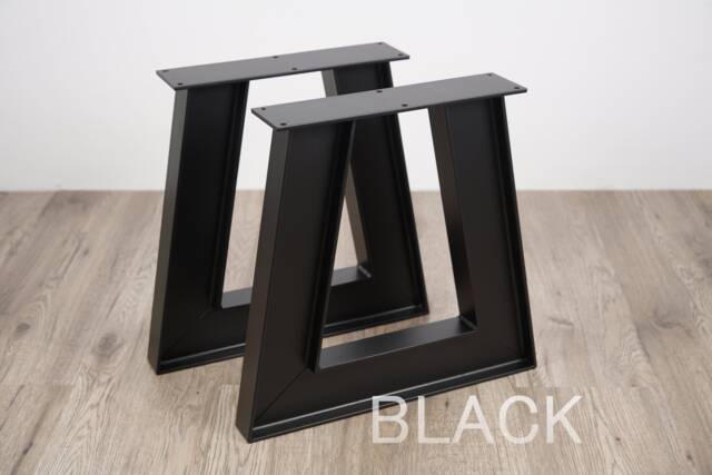 Entryway Bench Legs, Metal Dining Table Black Coffee Industrial Desk Modern Bench, Kitchen - Set Of 2 - image 1