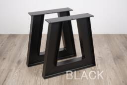 Entryway Bench Legs, Metal Dining Table Black Coffee Industrial Desk Modern Bench, Kitchen - Set Of 2 - thumbnail 1