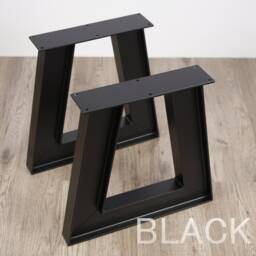 Entryway Bench Legs, Metal Dining Table Black Coffee Industrial Desk Modern Bench, Kitchen - Set Of 2 - thumbnail 2