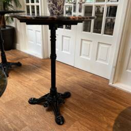 Granite Top & Cast Iron Coffee Patio Side Table - thumbnail 4