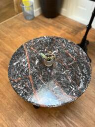 Granite Top & Cast Iron Coffee Patio Side Table