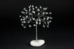 Crystal Quartz Gemstone Tree, April Birthstone Gift, 15Th Anniversary Gift For Couples - thumbnail 1