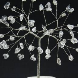 Crystal Quartz Gemstone Tree, April Birthstone Gift, 15Th Anniversary Gift For Couples - thumbnail 2