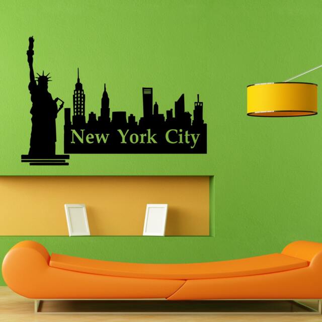New York Ny City View Skyline Wall Sticker Vinyl Mural Decal Home House Apartment Art Decor Free Shipping L062 - image 1