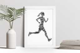 Personalised Female Runner Word Art Print, Running Gift, Custom Wall Framed Picture, Present For Her, Women, Girls Nl - thumbnail 1