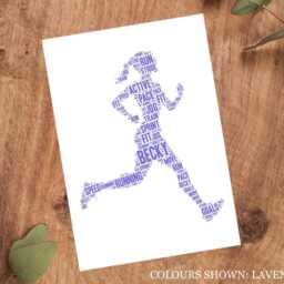 Personalised Female Runner Word Art Print, Running Gift, Custom Wall Framed Picture, Present For Her, Women, Girls Nl - thumbnail 3