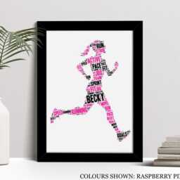 Personalised Female Runner Word Art Print, Running Gift, Custom Wall Framed Picture, Present For Her, Women, Girls Nl - thumbnail 2
