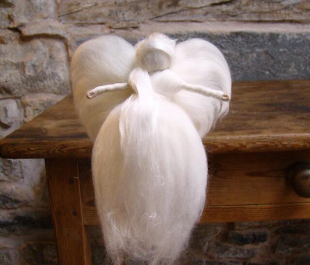White Angel Tree Topper, Steiner Fairy, Felted Fairy Doll, Wool Christmas Silk Angel, Christmias Elf - image 1