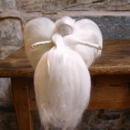 White Angel Tree Topper, Steiner Fairy, Felted Fairy Doll, Wool Christmas Silk Angel, Christmias Elf - thumbnail 4