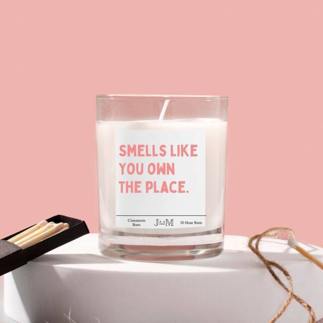 Housewarming Candle. Gift Set. Smells Like You Own The Place. Funny Candle Housewarming Gift - image 1