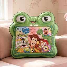 Personalized Toy Story Pillow, Custom Name Kids Throw Character Cushion, Nursery Bedroom Decor For - thumbnail 2