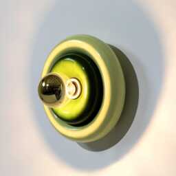 Ceramic Wall Lamp, Handmade Round Sconce Light, Colourful Flush Mount, Hallway Lightning - thumbnail 4