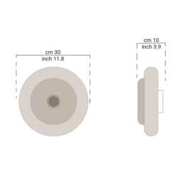 Ceramic Wall Lamp, Handmade Round Sconce Light, Colourful Flush Mount, Hallway Lightning - thumbnail 3