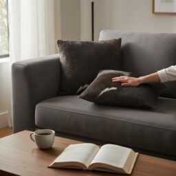 Brown & Black Cowhide Cushion Cover, Genuine Hair-On Leather Pillowcase, Rustic Western Decor - thumbnail 1