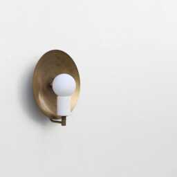 Brass Wall Sconce Light - With Brass & Alabaster Shade, Ul Listed, No.0210 - thumbnail 3