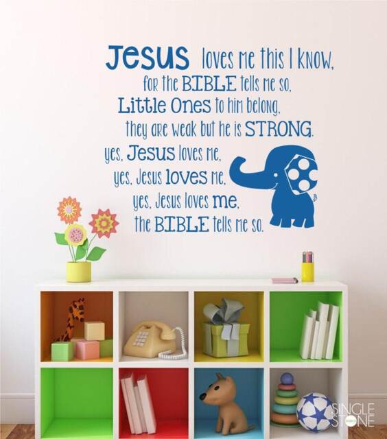 Jesus Loves Me Nursery Wall Decal - Custom Home Decor - image 1