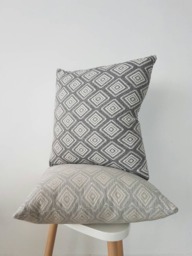 Modern Sham - Geometric Pillow Cover Bohemian Decorative Charcoal Grey Throw Fashion Home Decor Pillows - thumbnail 1