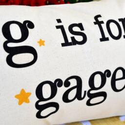Personalized Baby Pillow, Decorative Stars, Hearts, Newborn Gift, Boy Kids Name Girl, New - Gage - thumbnail 3
