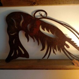 Plasma Cut Metal Shrimp Wall Art Indoor Outdoor Decor - thumbnail 2