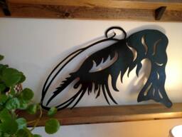 Plasma Cut Metal Shrimp Wall Art Indoor Outdoor Decor - thumbnail 1