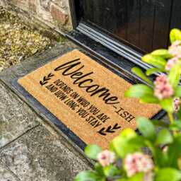 Welcome Ish Doormat - Funny Coir Mat That Depends On Who You Are & How Long Stay Front Door For Indoor Or Outdoor Use - thumbnail 2