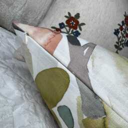 "Watercolour Floral Fall Leaf Cushion Cover - 12"" X 20" - thumbnail 3