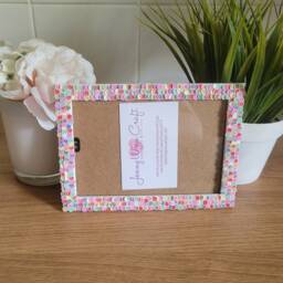 Colourful Rose Clay Slices Photo Frame 4 X 6 Inches - thumbnail 2