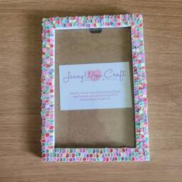 Colourful Rose Clay Slices Photo Frame 4 X 6 Inches - thumbnail 3