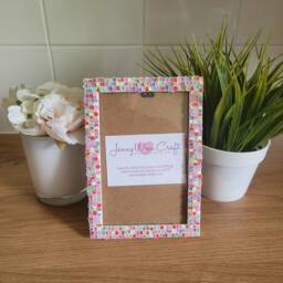 Colourful Rose Clay Slices Photo Frame 4 X 6 Inches - thumbnail 4