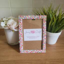 Colourful Rose Clay Slices Photo Frame 4 X 6 Inches