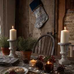 William Morris Brer Rabbit Stocking, Handmade Velvet Christmas Mantel Decor - thumbnail 2