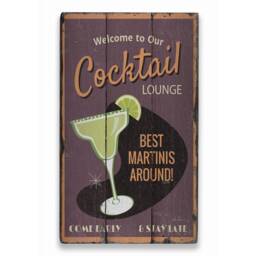 Cocktail Lounge, Wall Decor, Fruity Drinks Day, Drink Fun Sign, Wooden Sale Decor - Old Signs - thumbnail 2