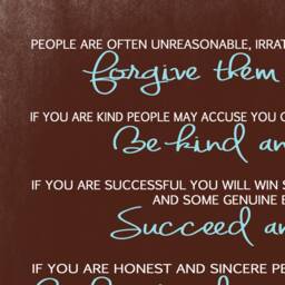 Mother Theresa Do It Anyway Print Teresa Catholic Quote Motivational Decor Inspirational Words Family Rules Sign Christian Wall Art - thumbnail 2