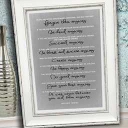 Mother Theresa Do It Anyway Print Teresa Catholic Quote Motivational Decor Inspirational Words Family Rules Sign Christian Wall Art - thumbnail 3