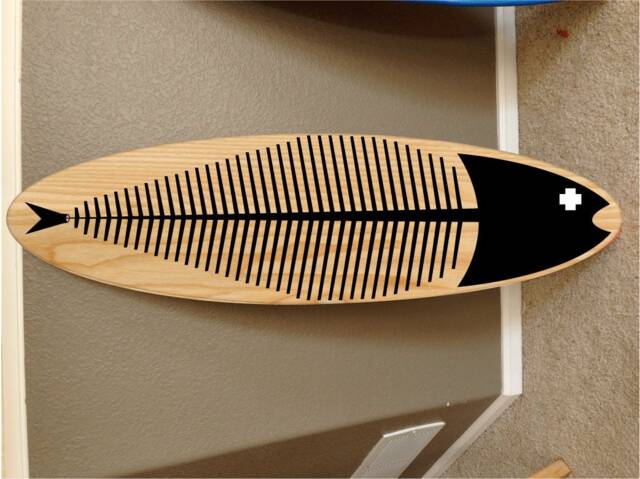 "Custom Surfboard Wall Hanging Hawaiian Beach Decor - 48""x12" - image 1