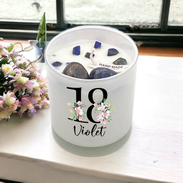 Personalised Gift For 18Th Birthday Candle Boxed Floral Variety Of Fragrances - image 1