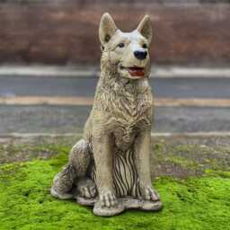 Massive German Shephard Sculpture Concrete Dog Figure Outdoor Cement Decoration Dog Lover Gift Handmade - thumbnail 1