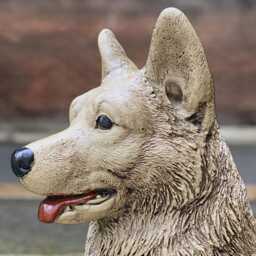 Massive German Shephard Sculpture Concrete Dog Figure Outdoor Cement Decoration Dog Lover Gift Handmade - thumbnail 4