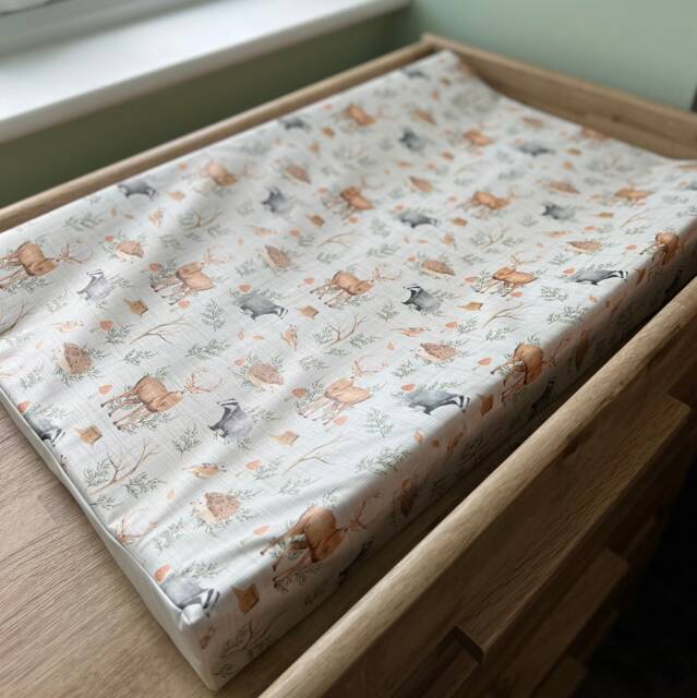 Woodland Animals Baby Changing Mat, Animal Changing Mat, Woodland Change Wedge Baby Travel Mat - image 1
