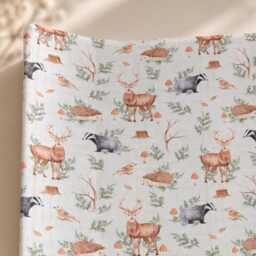 Woodland Animals Wedge Baby Changing Mat - Anti Roll Nursery Animal Forest - thumbnail 3