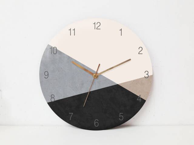 Wood Wall Clock Modern, Large Wall Clock, Silent Bedroom Minimalist Kitchen Clock Round, Decorative - image 1