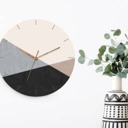 Wood Wall Clock Modern, Large Wall Clock, Silent Bedroom Minimalist Kitchen Clock Round, Decorative - thumbnail 3