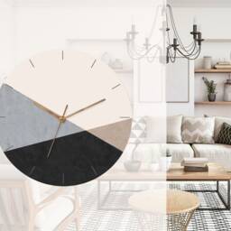 Wood Wall Clock Modern, Large Wall Clock, Silent Bedroom Minimalist Kitchen Clock Round, Decorative - thumbnail 2