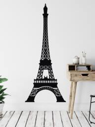 Eiffel Tower Wall Decal Paris Theme Decor, Modern Vinyl Sticker Lw118 - thumbnail 1