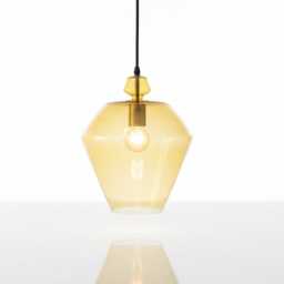 Handcrafted Yellow Glass Hanging Light - Artisan Blown Pendant - thumbnail 3